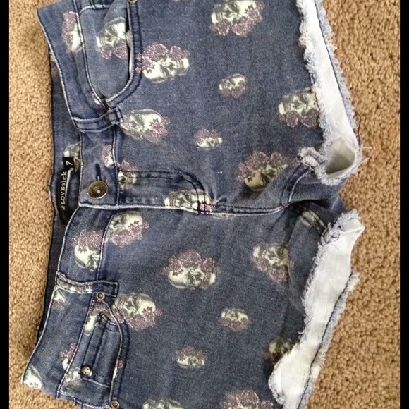 Pair of denim shorts