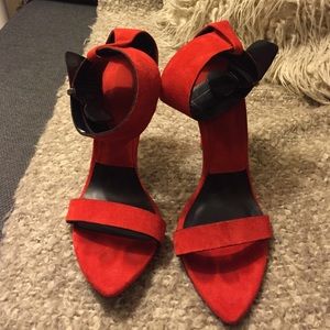 Zara red heels