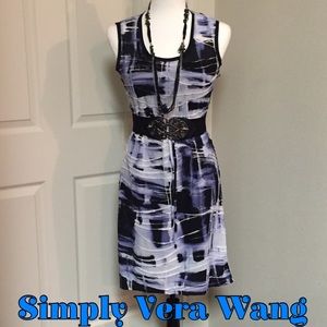 NWT Vera Wang Navy Tye Dye Dress