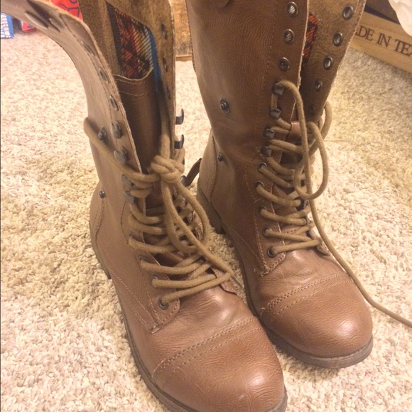Aztec Brown Combat Boots