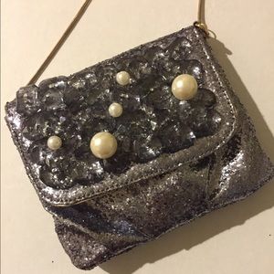 NEW! Pearl + Glitter Deux Lux Evening Bag