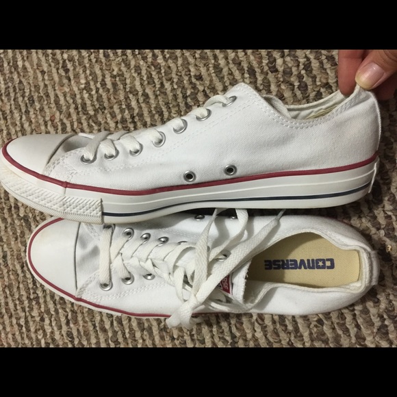 White Converse Shoes Sz 9 Men's, Sz 11 Women's
