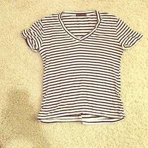 Brandy Melville striped v-neck