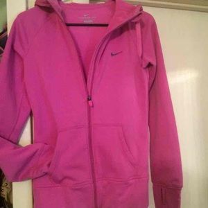 Pink Nike dri fit zip up