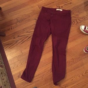 Burgundy jeggings