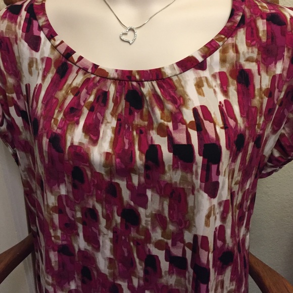 Worthington Tops - Short sleeved, multi colored top