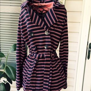 Pink and Blue Striped Jacket
