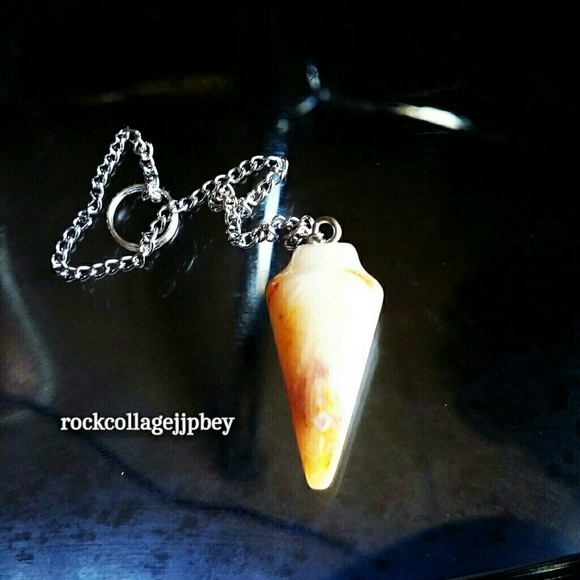 Yellow Crazy Lace Agate Pendulum