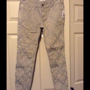 Free People Brocade Skinny Jeans