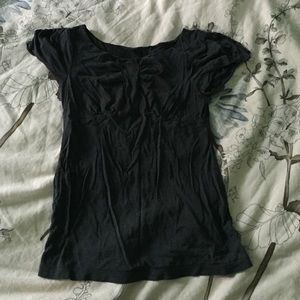 Black silk top from Ann Taylor Petite 00