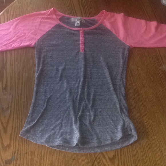 Pink and gray shirt