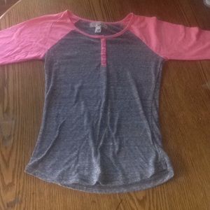 Pink and gray shirt
