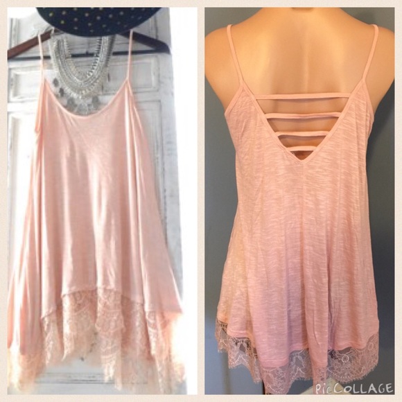 Strappy Back Lace Trim Boho Coachella Dress Tunic