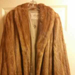 Brown swing mink fur bolero stroller