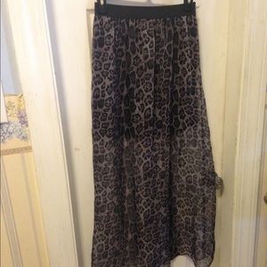 Charlotte Russe leopard print maxi skirt