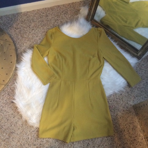 Akira Black Label Mustard Romper size SMALL