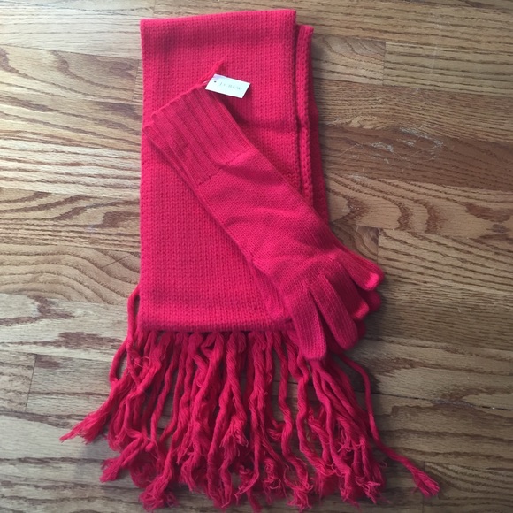 J. Crew knit scarf and glove set