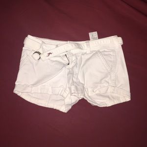 White Hollister shorts