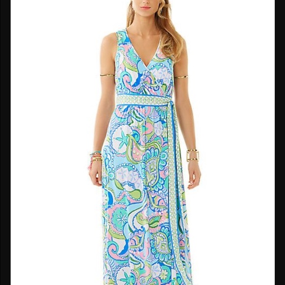 NWT Lilly Pulitzer Bellina wrap maxi dress - Picture 4 of 4