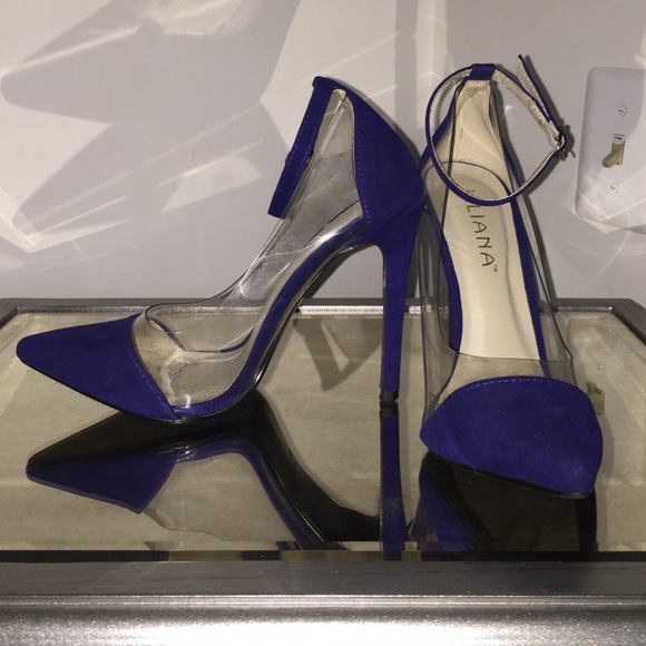 blue clear shoes