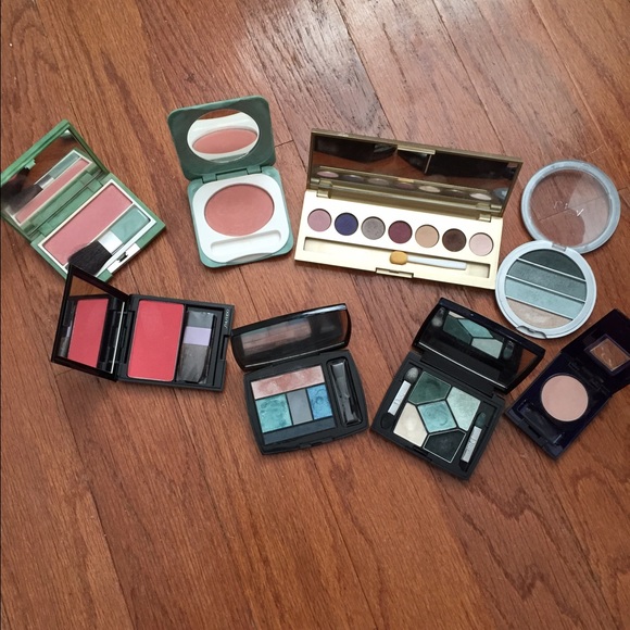 Assortment of blushes and eyeshadow