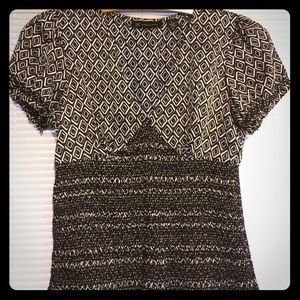 I.N.C. Smocked silk top