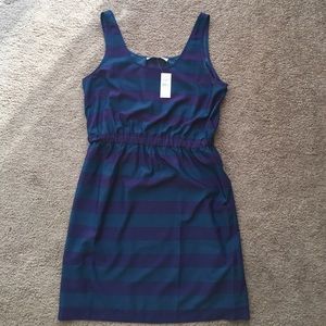 Purple and teal Loft dress, size medium, NWT