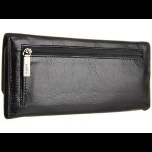 Black Leather Sadie Hobo Wallet