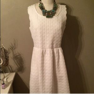 White Scalloped Dress