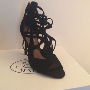 Steve Madden black suede supermix heels