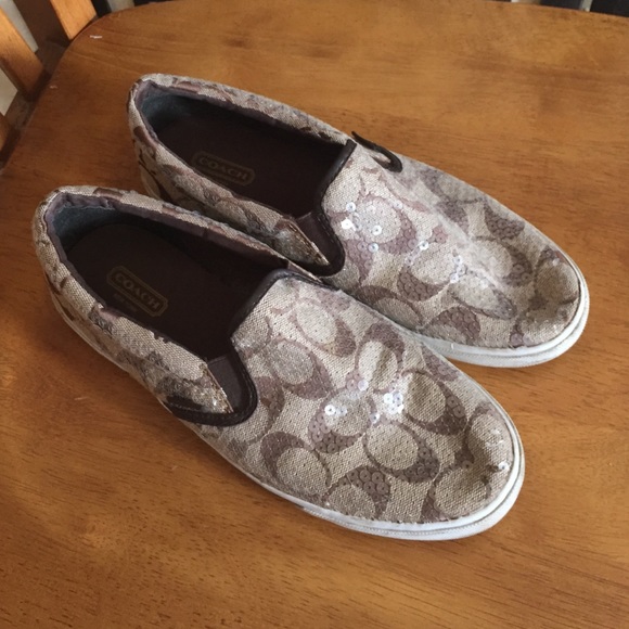 Coach Shoes - Coach Kivy signature sequined slip on