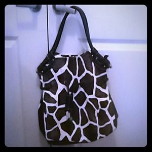 Brown and White Purse