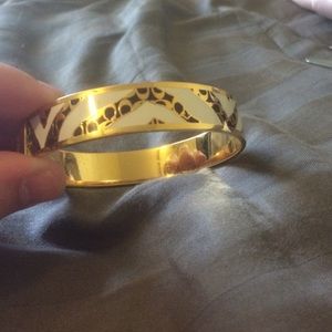 Purple and white zebra stripped Coach bracelet