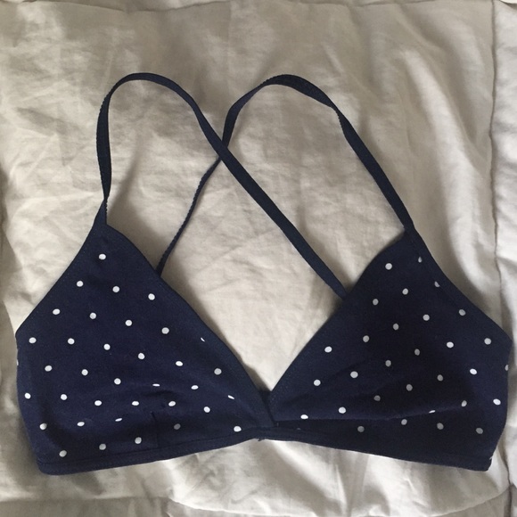 Polka dot triangle bralette