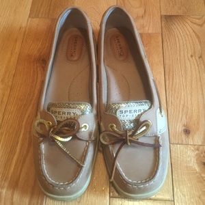 Gold Sequin Angelfish Boat Shoes