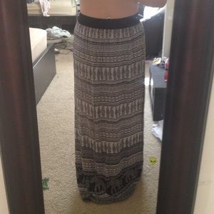 LA HEARTS ELEPHANT PATTERN MAXI SKIRT