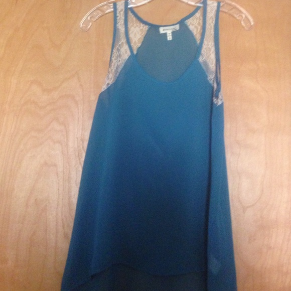 Hi-low chiffon top