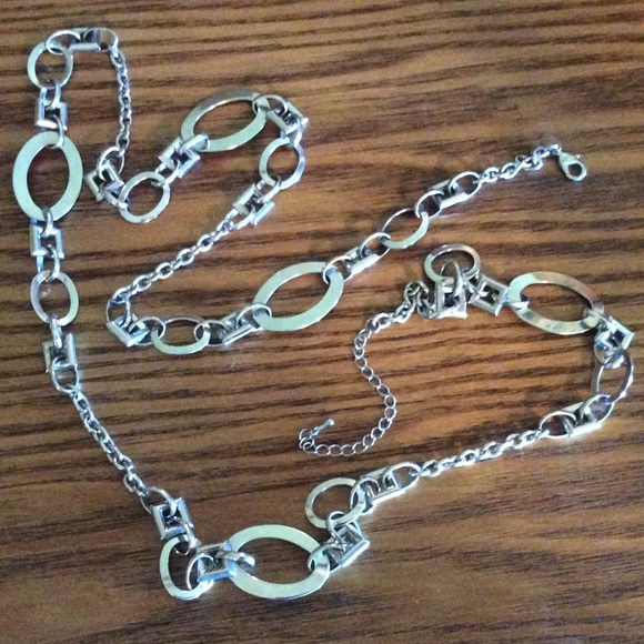 Lia Sophia necklace sliver,  41 inch long