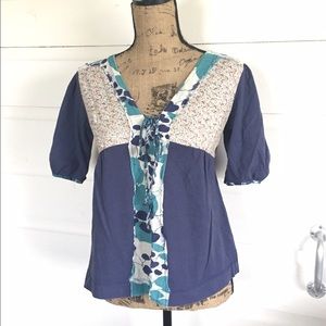 Anthropologie Tie Front Top