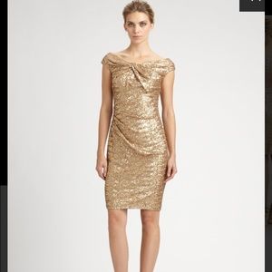David Meister Gold Sequin Dress--NWT