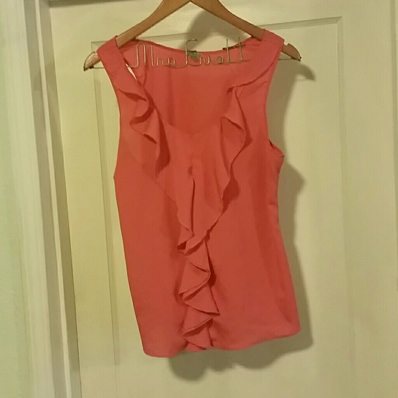 Charlotte Russe Coral Ruffle Tank