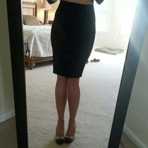 Structured Black Pencil Skirt