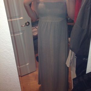 Grey floor length maxi dress