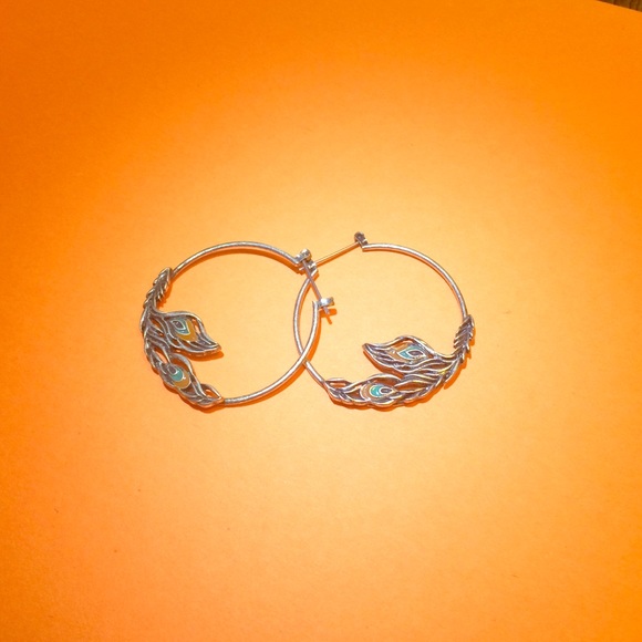 Peacock earrings