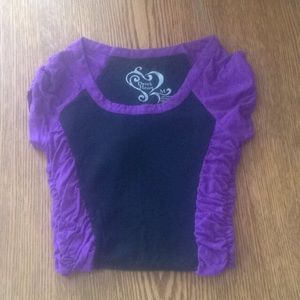 Purple and black shirt