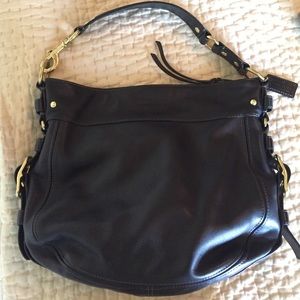 Beautiful Black Leather Coach Hobo