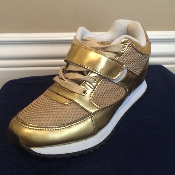 Gold Sneakers - Picture 1 of 4