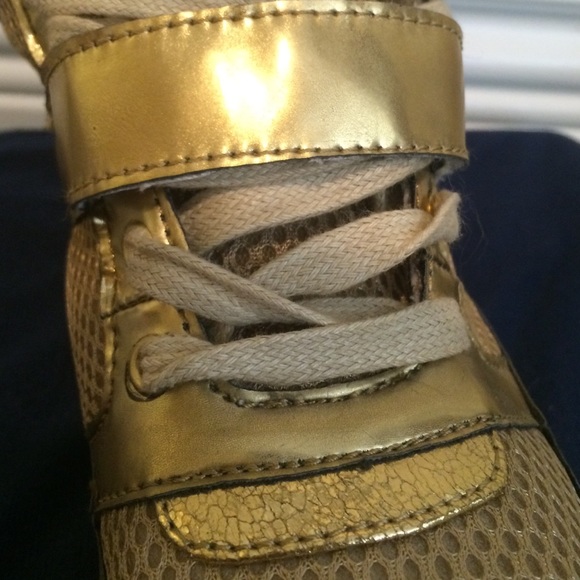 Gold Sneakers - Picture 2 of 4