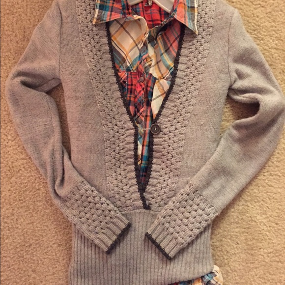 Heather grey sweater