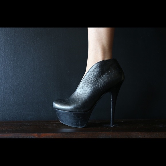 BeBe slit leather bootie.